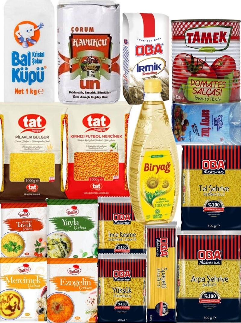 Ramazan paketi kumanya yardım gıda erzak kolisi 17 parça ürün ekonomik paket