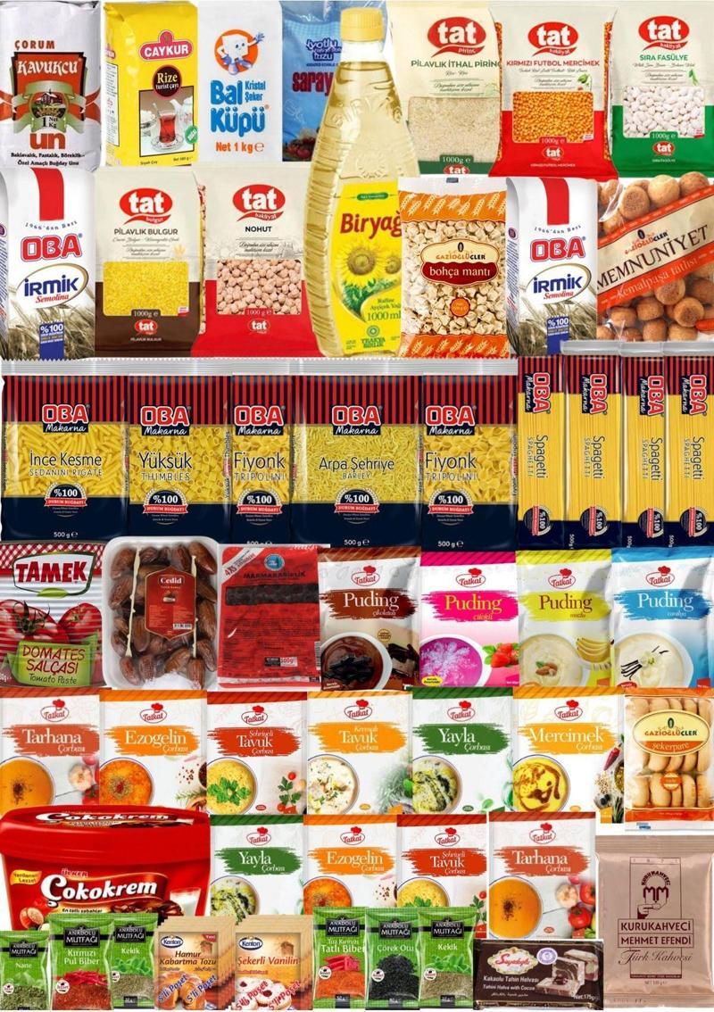 Ramazan paketi kumanya yardım gıda erzak kolisi mega paket 52 parça ürün