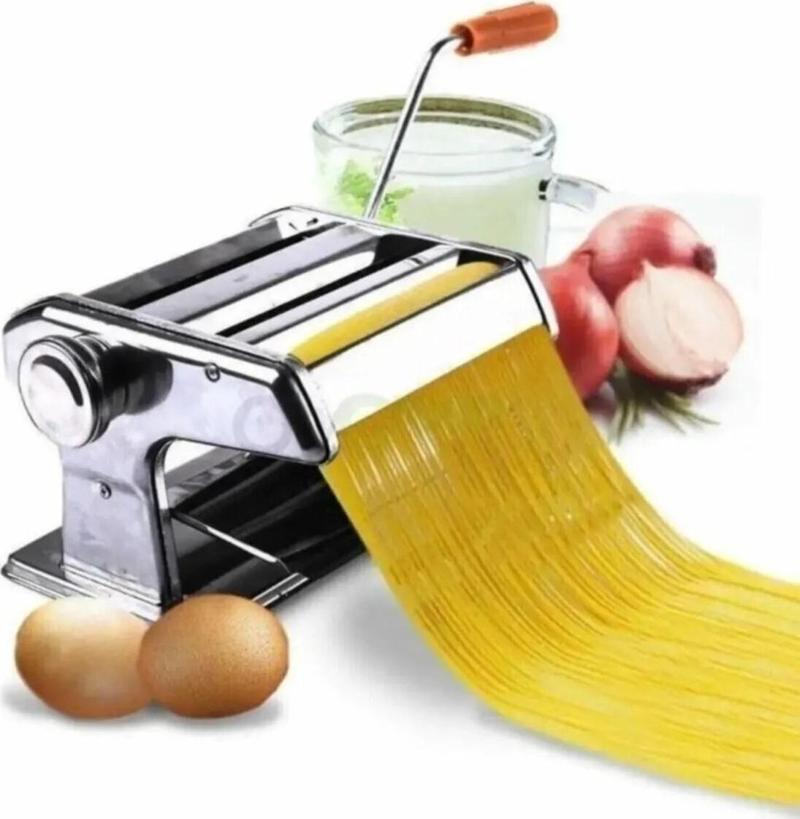 Erişte Makarna Yapma Kesme Makinesi Hamur Lazanya Spagetti Raviolli Makinesi 150 mm