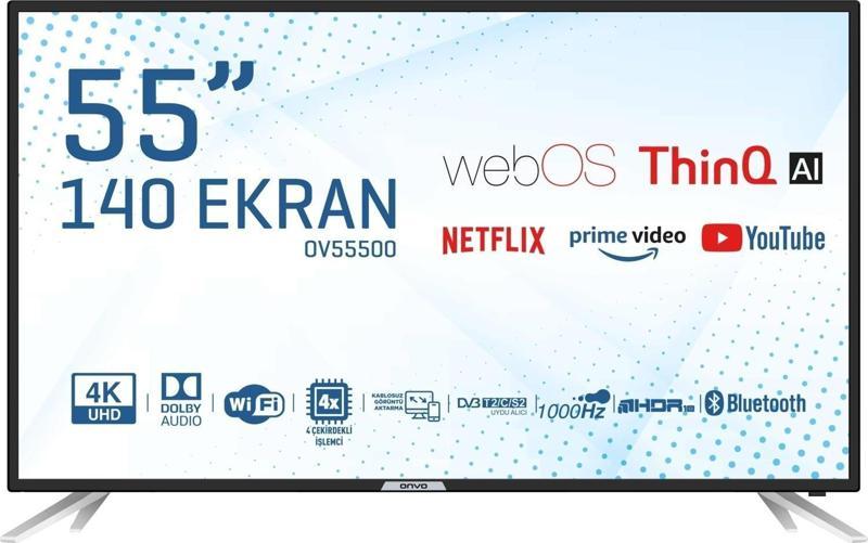 Ov55500 55 İnç 140 Ekran Uydu Alıcılı Smart 4K Ultra Hd Led Tv