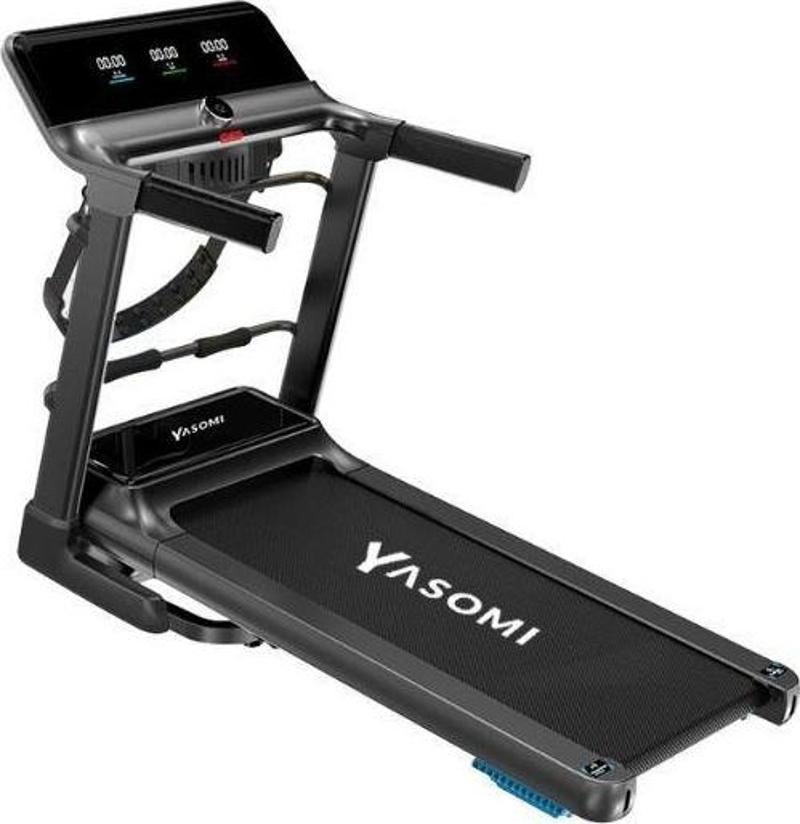 I7 Xl Katlanabilir LCD Ekranlı 2.5 Hp 150 kg Kapasiteli Masaj Fonksiyonlu Bluetooth Bağlantılı Koşu Bandı