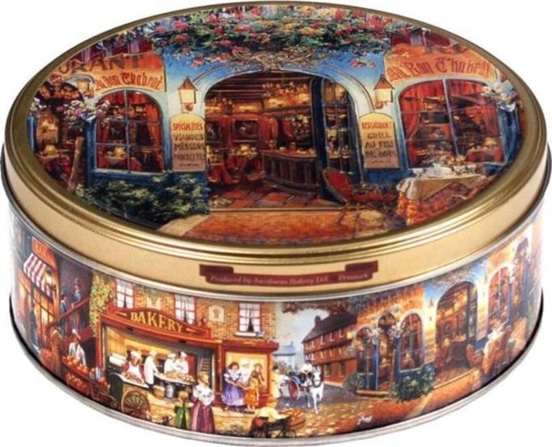Tereyağlı Kurabiye Avrupa Desenli Metal Kutu 150g
