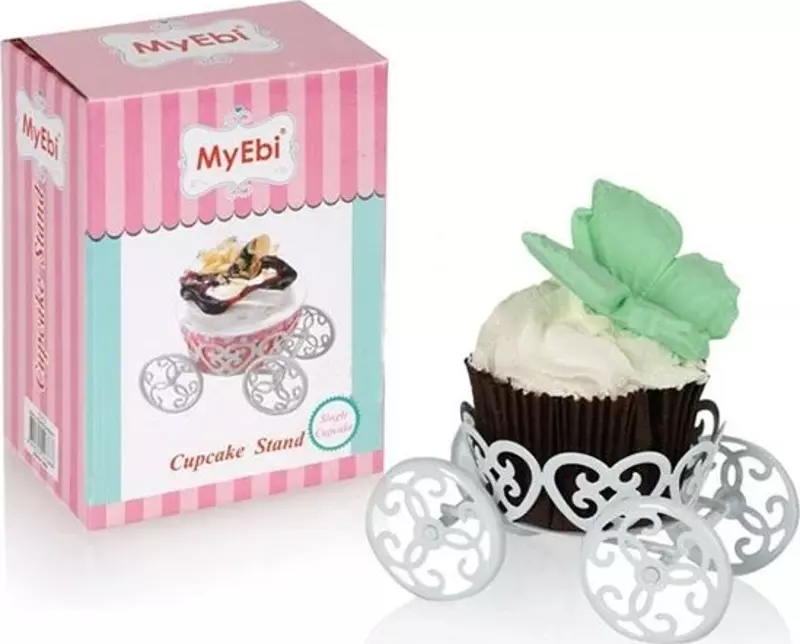 METAL CUPCAKE STANDI BEYAZ