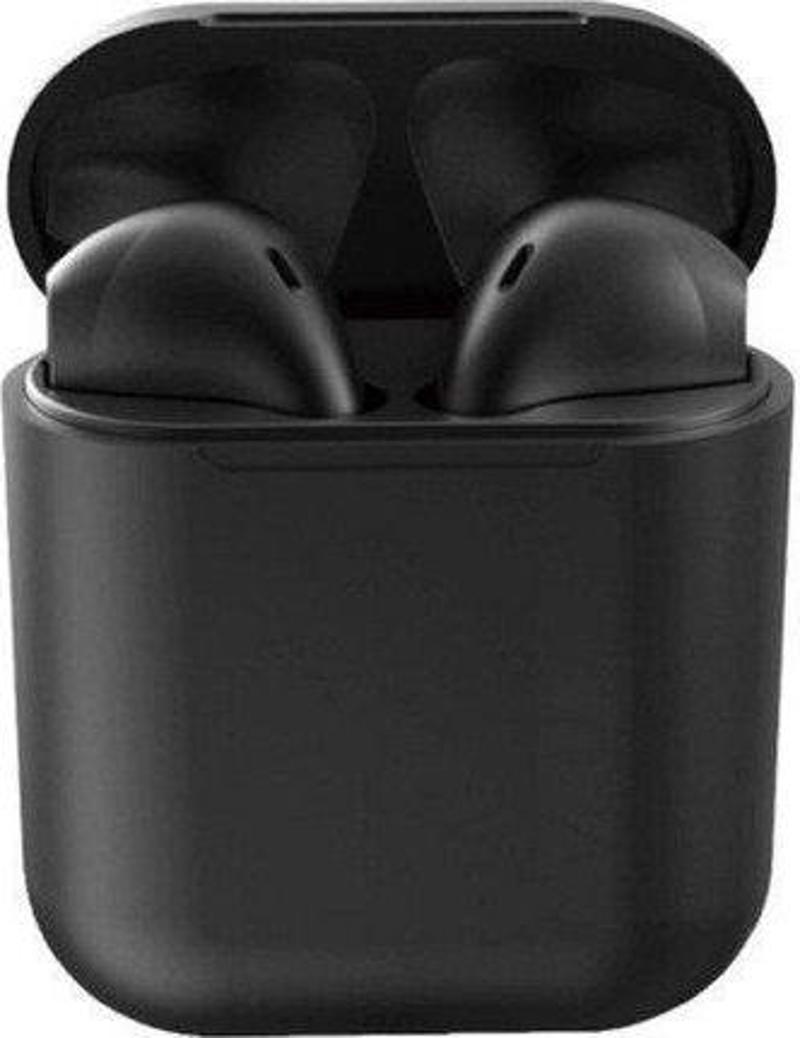 İ12 Bluetooth Kablosuz Kulaklık Pop Up  5.0 Stereo - Şarj Üniteli Siyah
