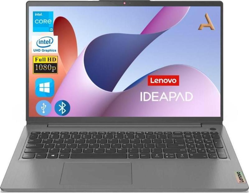 Ideapad 3 İntel core i3-1215U 12GB 128GB M.2 SSD 82RK00X8TXATL4  15.6'' W11H Taşınabilir Bilgisayar