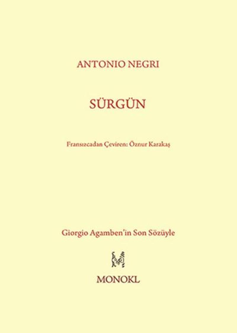 Monokl Sürgün - Antonio Negri GU6301