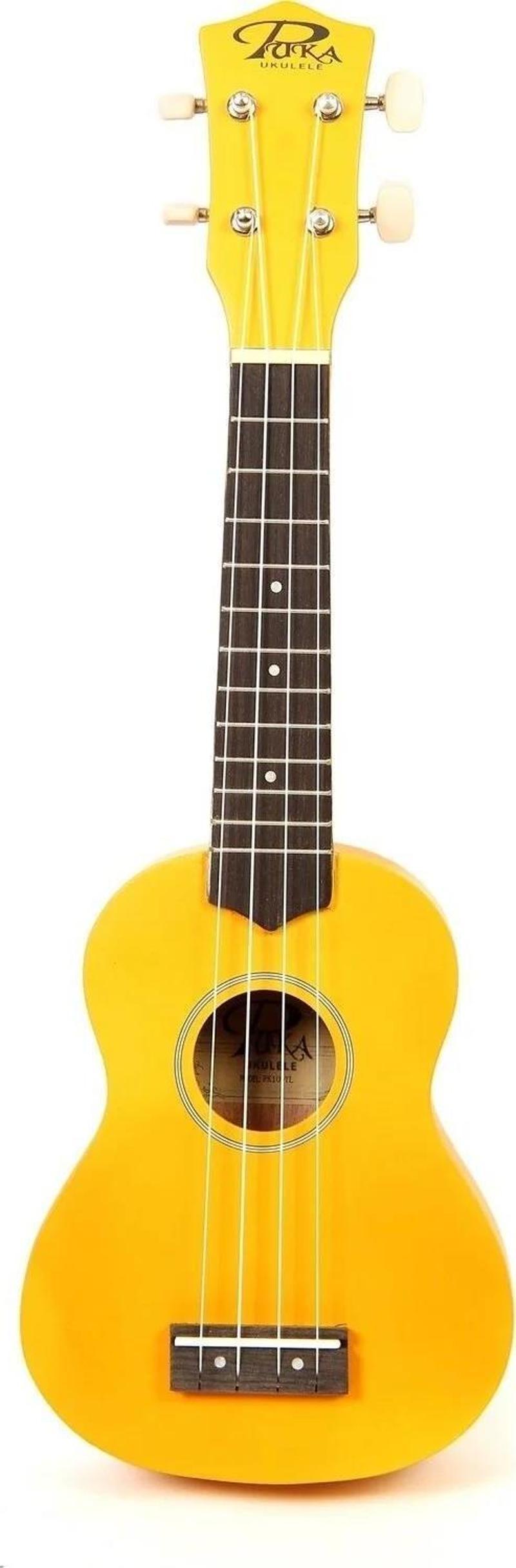 Puka PK-21 Sarı Soprano Ukulele Taşıma Çantalı