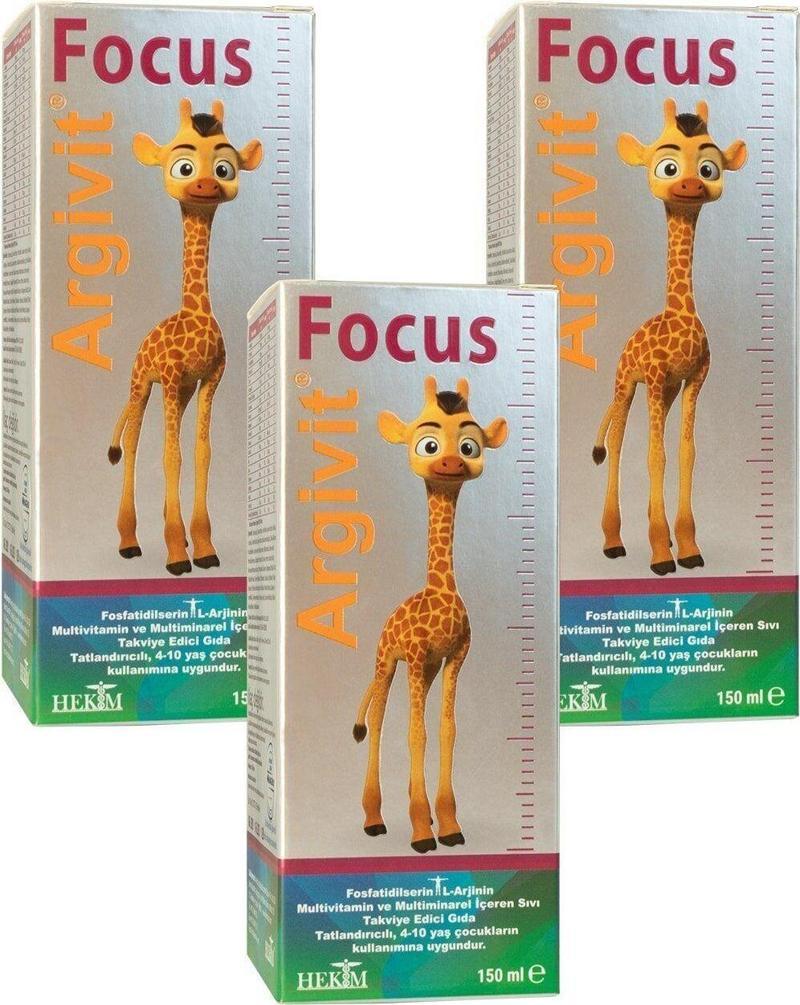 Focus Takviye Edici Gıda 150Ml (3 Adet) Şurup