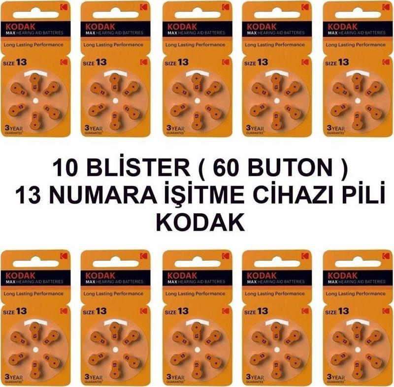 13 Numara 10 Paket Işitme Cihazı Pili