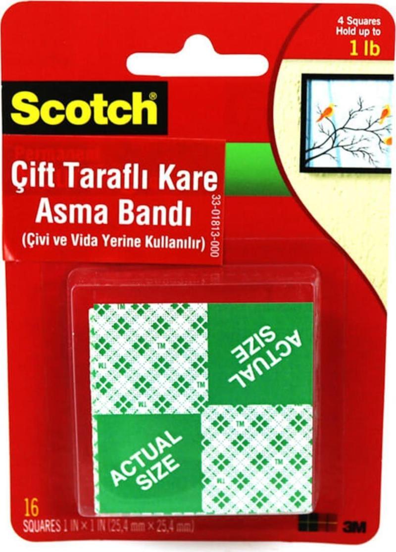 Scotch Çift Taraflı Köpük Bant Kare 3m 111