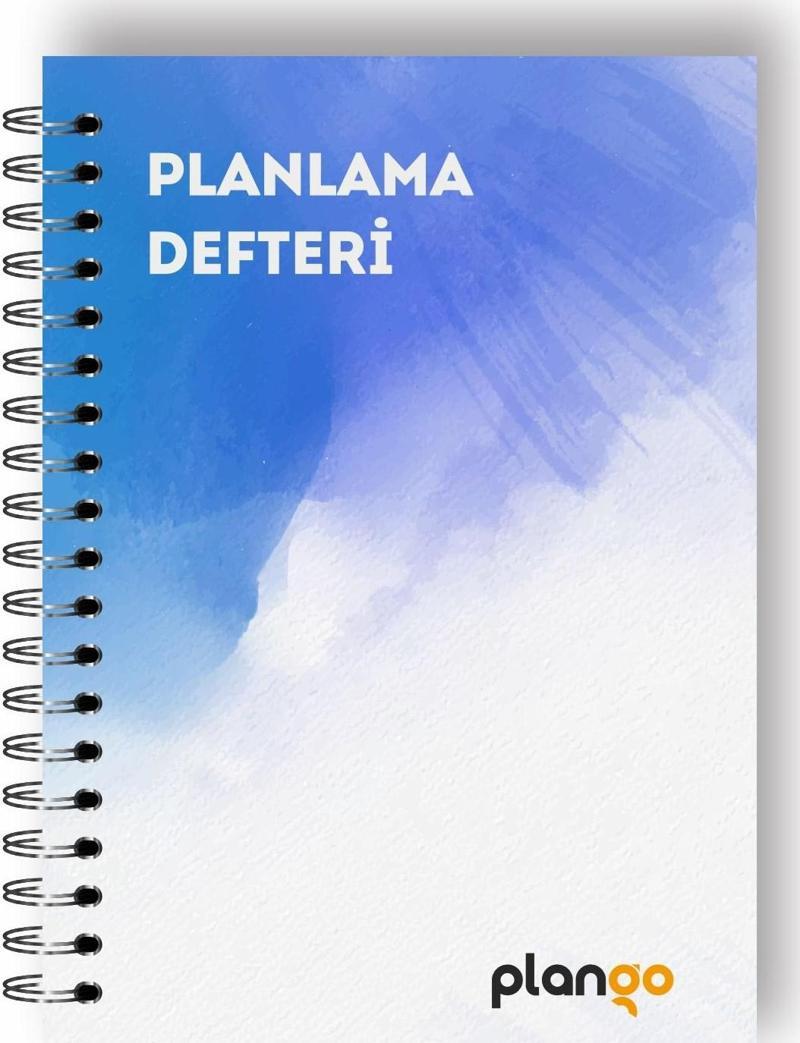 Mavi Suluboya Günlük Planlayıcı Defter - Daily Planner - Ders Çalışma Planlayıcı Defteri - Planlama