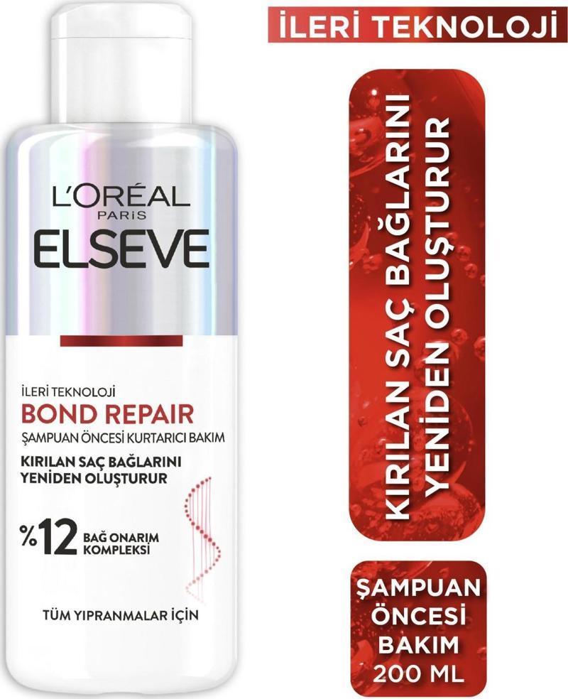 L'Oréal Paris Bond Repair Tüm Yıpranmalar için Saç Bağlarını Yeniden Oluşturan Şampuan Öncesi Kurtarıcı Bakım 200 ml