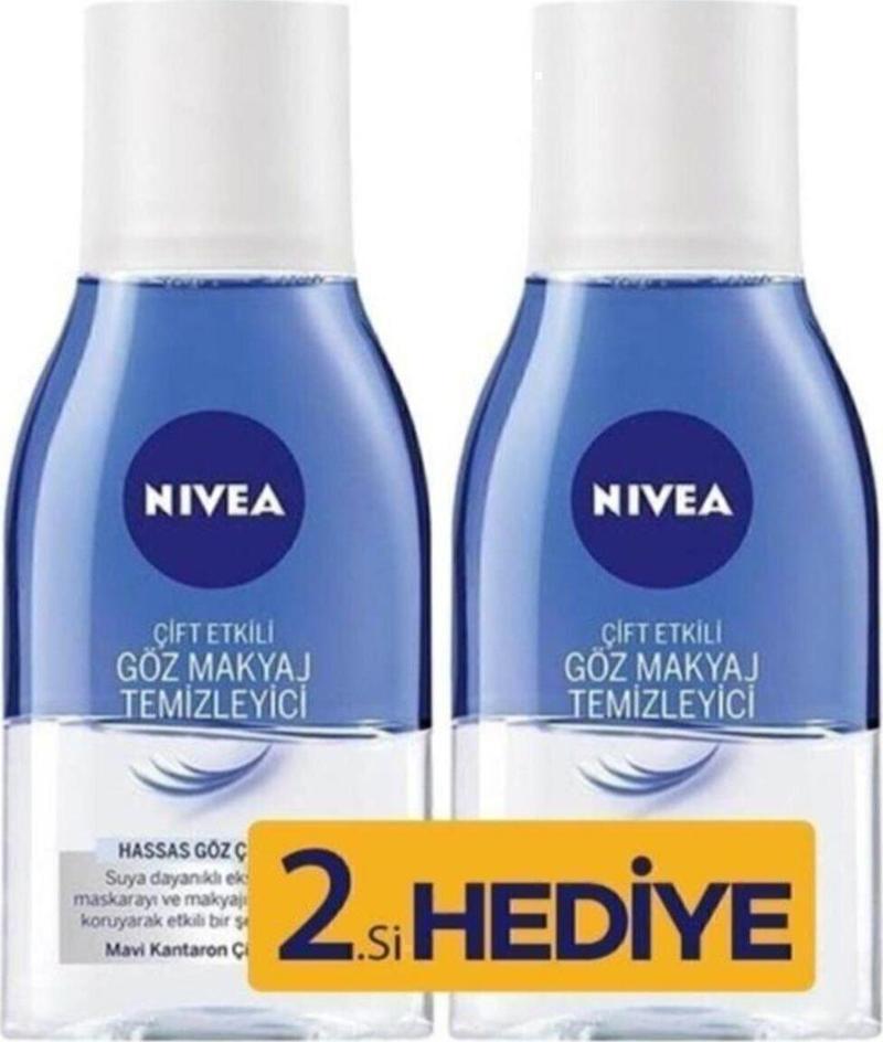 Make Up Expert Hassas Çift Fazlı 125 ml 2'li Paket Göz Makyaj Temizleyici