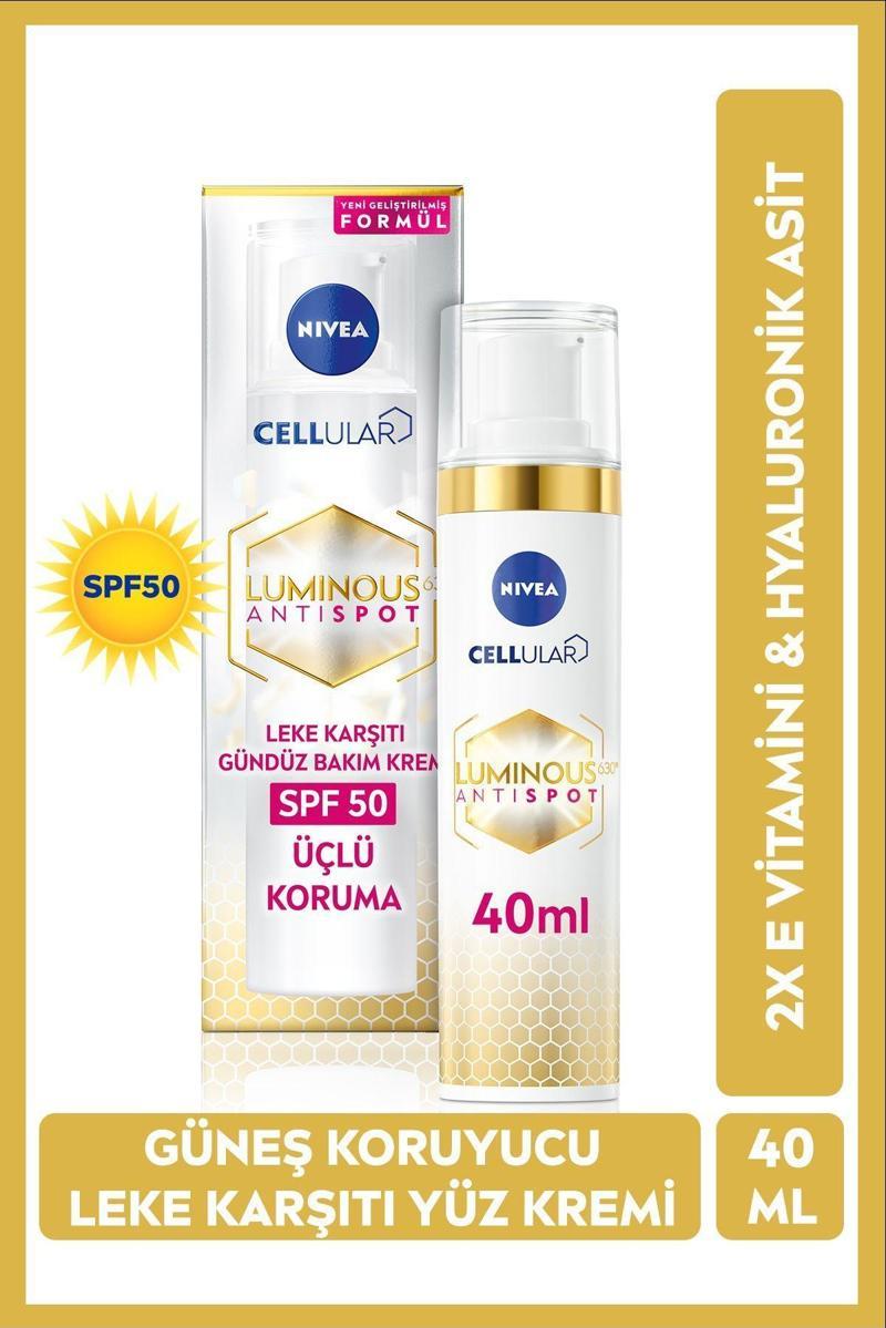 Luminous630 Güneş Korumalı Leke Karşıtı Gündüz Yüz Kremi 40 Ml, Spf50, Hyaluronik Asit, E Vitamini