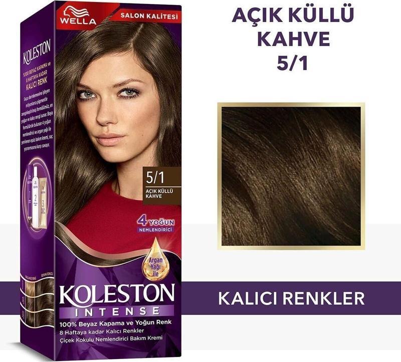 Intense Saç Boyası 5/1 Ekstra Küllü Kahve - Salon Kalitesi