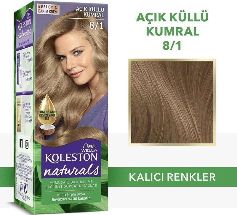 Naturals Saç Boyası 8/1 Açık Küllü Kumral