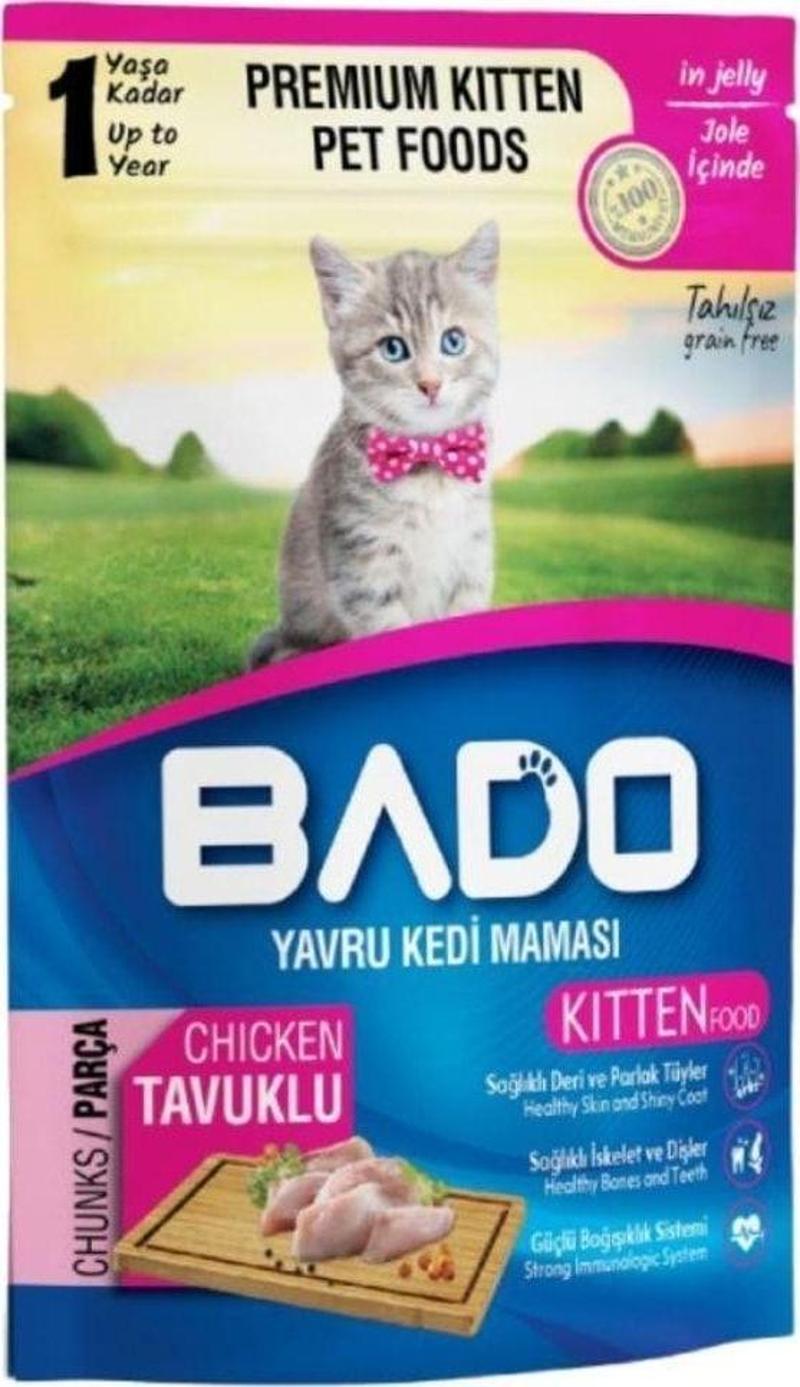 Yavru Kedi Yaş Mama Parça Tavuk Etli 85 Gr