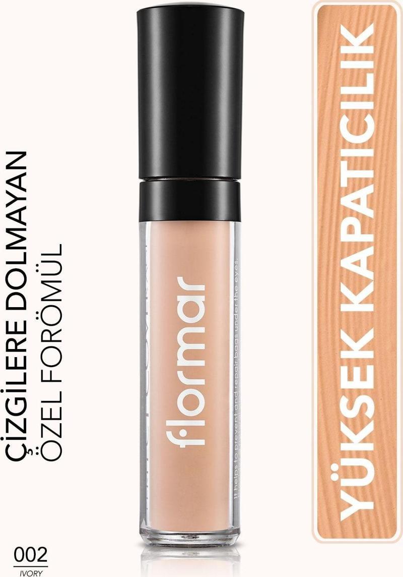 Koyu Halka Önlemeye Yardımcı Kapatıcı-Perfect Coverage Liquid Concealer-002 Ivory-8690604044894