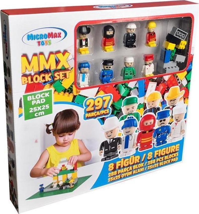 MMX 288 BLOCKS+8 FİGÜR+1 PLAKA KUTULU EN 71-1 8683312020366