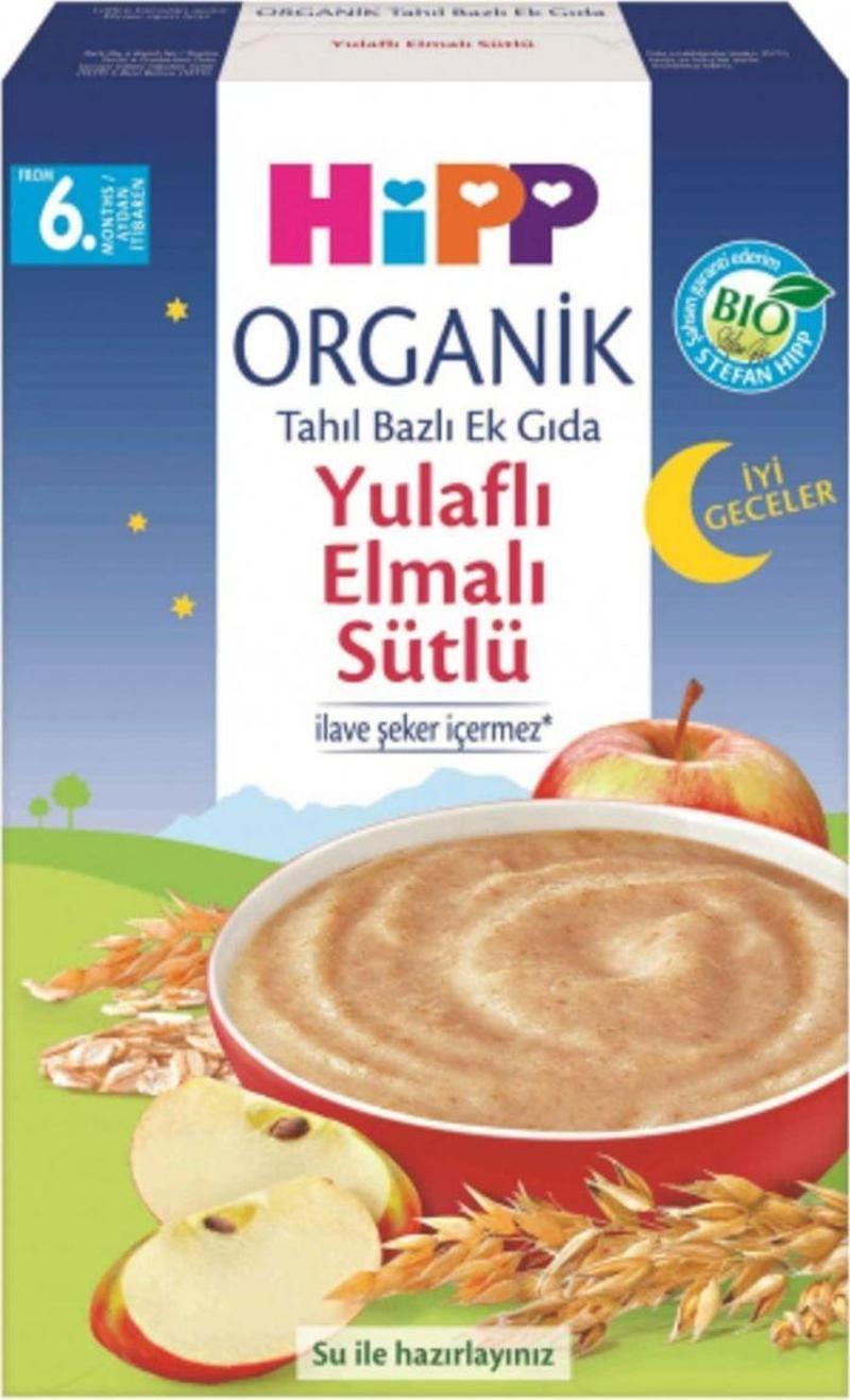 Organik Yulaflı Elmalı Gece Ek Gıda Kaşık Maması 250 Gr