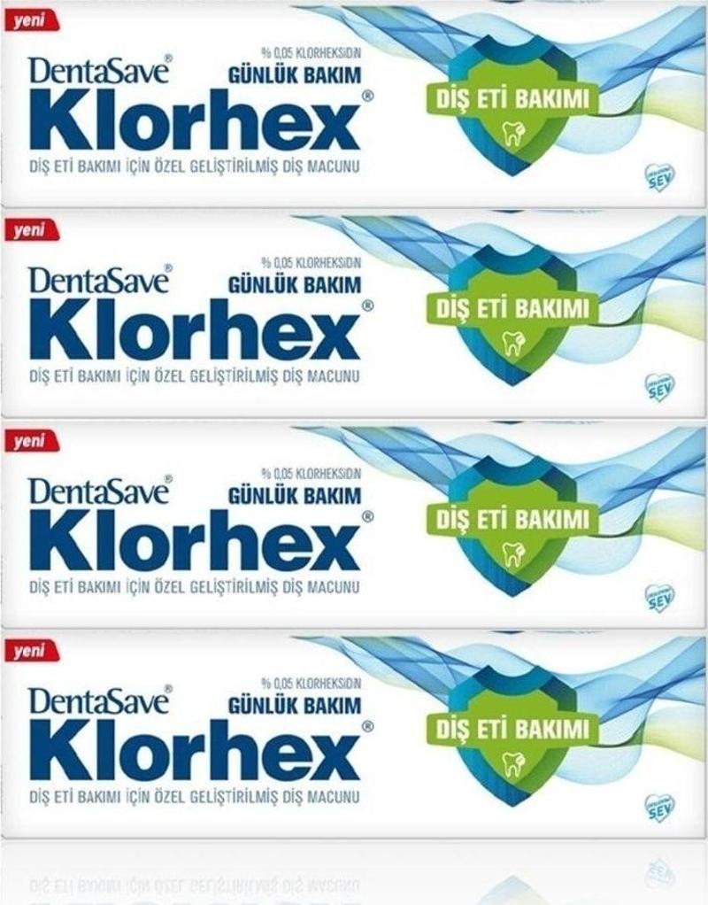 Klorhex %0.05 Günlük Bakım Diş Macunu 75 ml X 4