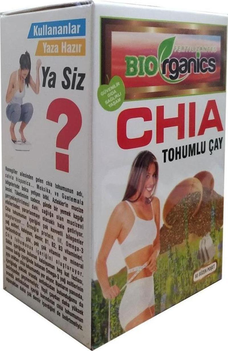 s Chia Tohumlu Çay Chia Form Çayı 60 Süzen Poşet Çay