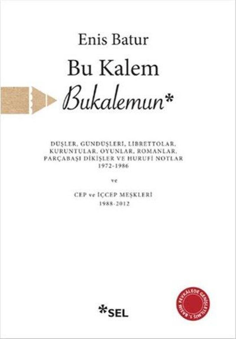 Sel Yayıncılık Bu Kalem Bukalemun - Enis Batur