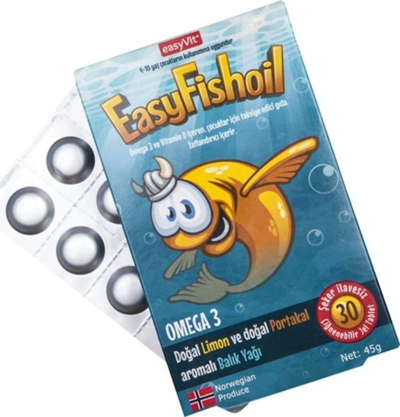 Easyfishoil Omega 3 Çiğnenebilir 30 Adet Jel