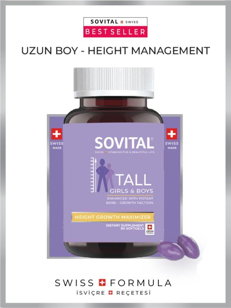 Tall Uzun Boy, Boy Uzamasına Yardımcı 11-21 Yaş, 60 Adet Softgel