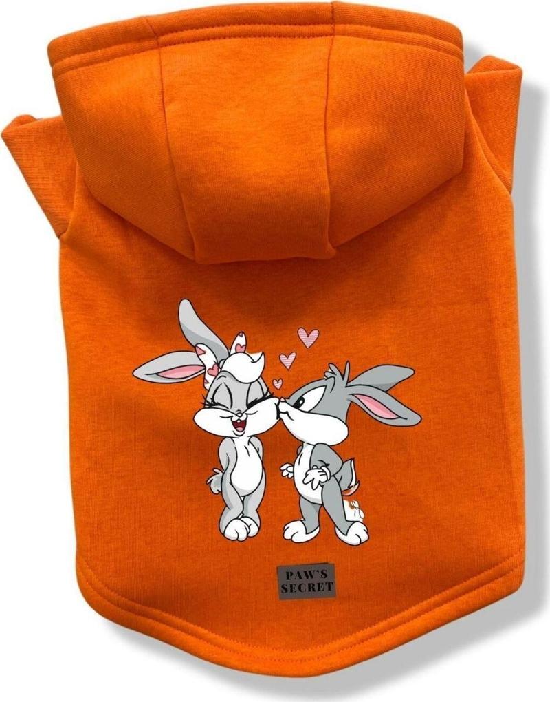 Köpek Kıyafeti Köpek Sweatshirt Hoodie Köpek Ürünleri Kedi Kıyafeti - Aşık Bugs Bunny M