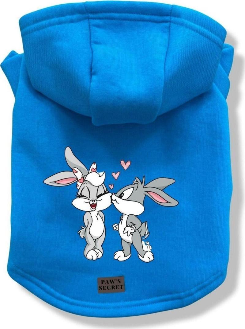 Köpek Kıyafeti Köpek Sweatshirt Hoodie Köpek Ürünleri Kedi Kıyafeti - Aşık Bugs Bunny S