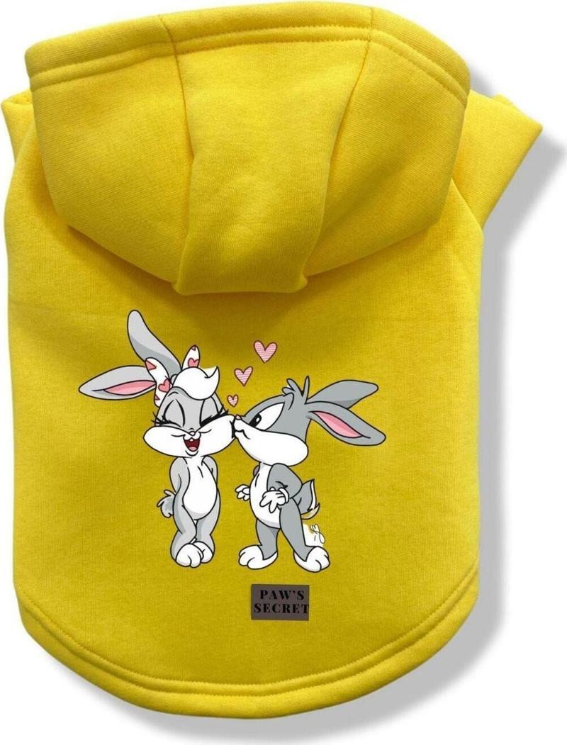 Köpek Kıyafeti Köpek Sweatshirt Hoodie Köpek Ürünleri Kedi Kıyafeti - Aşık Bugs Bunny XS