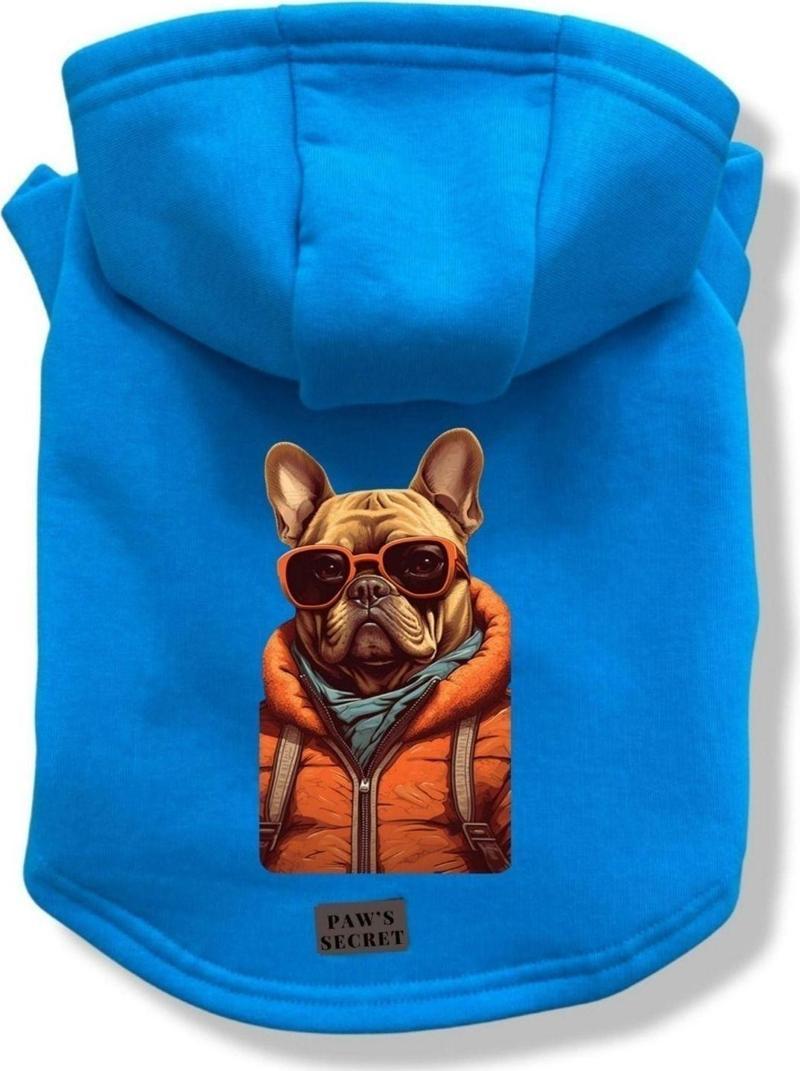 Köpek Kıyafeti Köpek Sweatshirt Hoodie Köpek Ürünleri Kedi Kıyafeti - Gözlüklü Köpek M