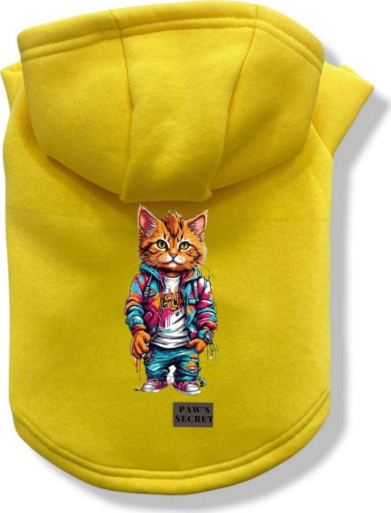 Köpek Kıyafeti Köpek Sweatshirt Hoodie Köpek Ürünleri Kedi Kıyafeti - Montlu Kedi XS