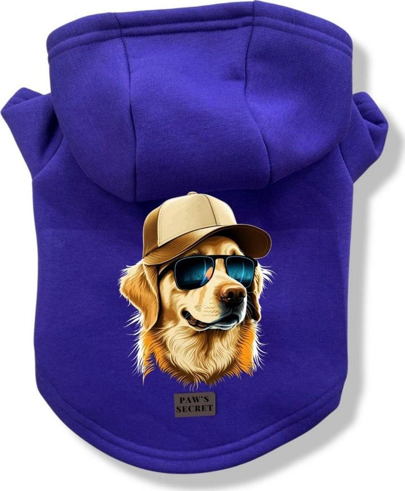 Köpek Kıyafeti Köpek Sweatshirt Hoodie Köpek Ürünleri Kedi Kıyafeti - Şapkalı Golden M