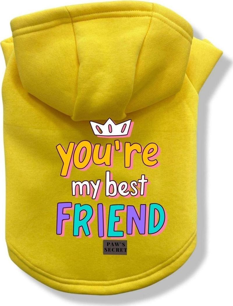 Köpek Kıyafeti Köpek Sweatshirt Hoodie Köpek Ürünleri Kedi Kıyafeti - You're My Best Friend XS