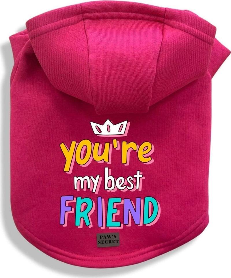 Köpek Kıyafeti Köpek Sweatshirt Hoodie Köpek Ürünleri Kedi Kıyafeti - You're My Best Friend L