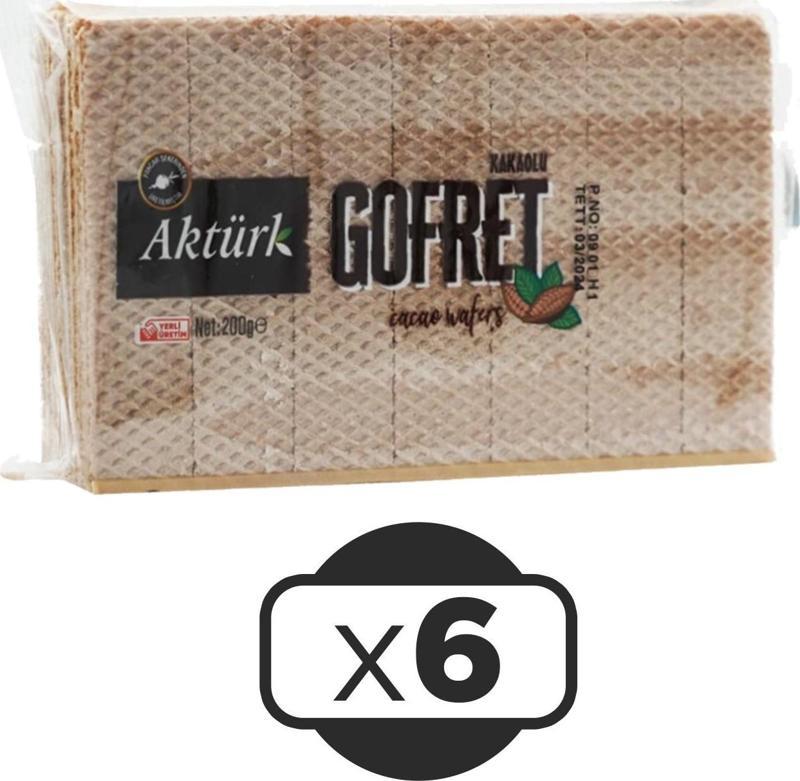 Kakaolu Gofret 200 gr 6'lı