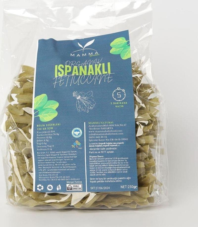 Organik Ispanaklı Fettuccine