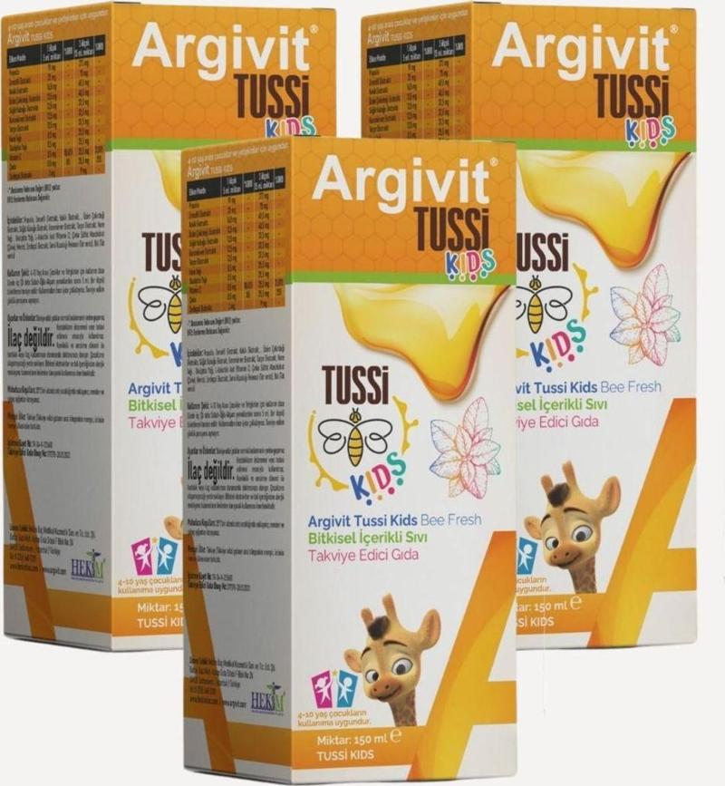 Tussi Kids Şurup 3'Lü Paket 150 Ml