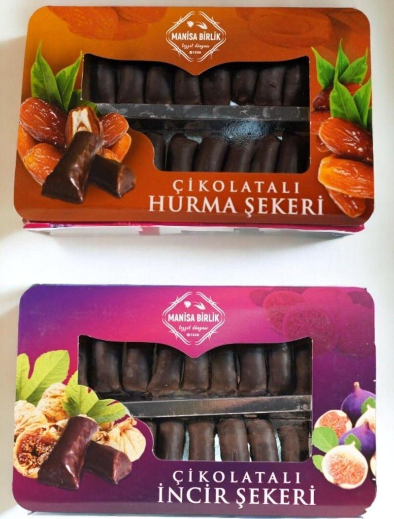 Çikolatalı İncir Şekeri 250 gr + Çikolatalı Hurma Şekeri 250 gr