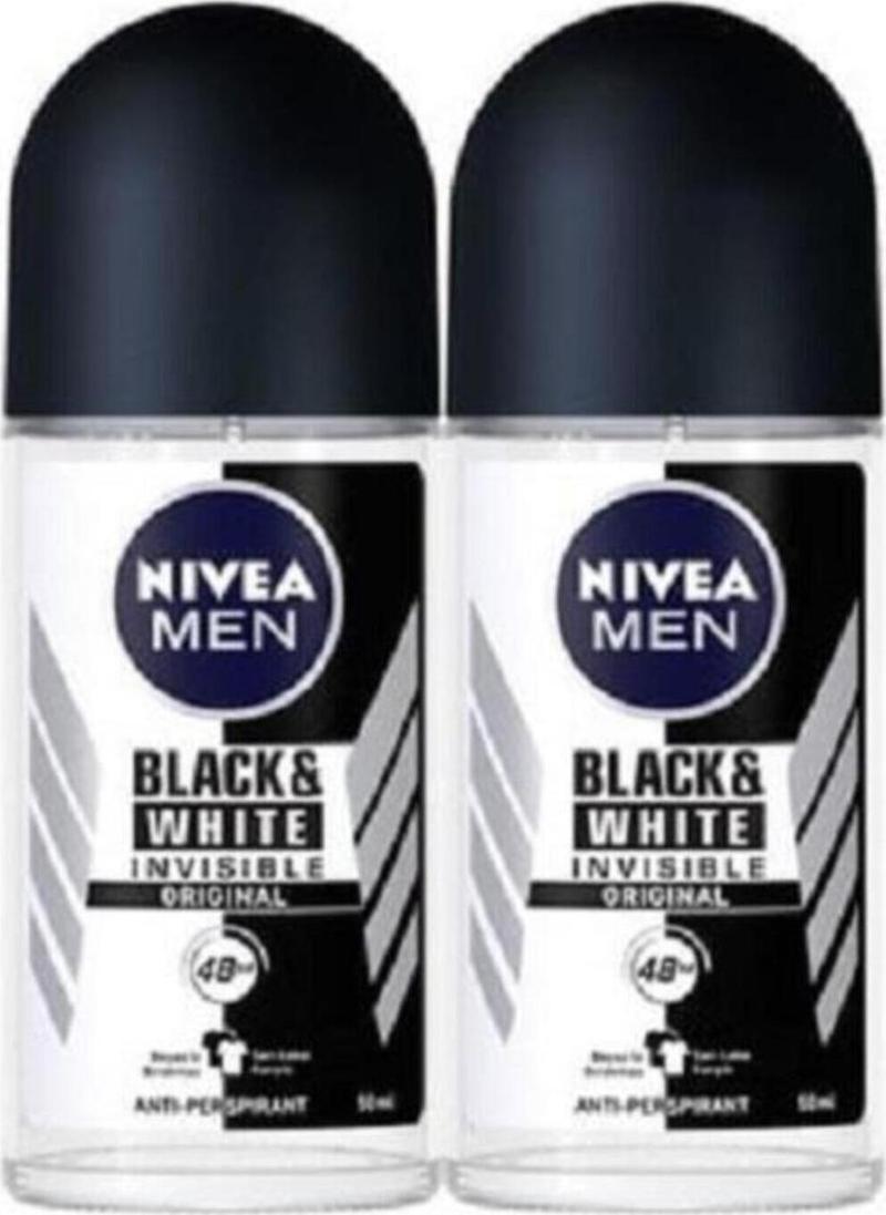 Invisible Black & White Original Erkek Deodorant Roll-On 50 Ml 2'Li