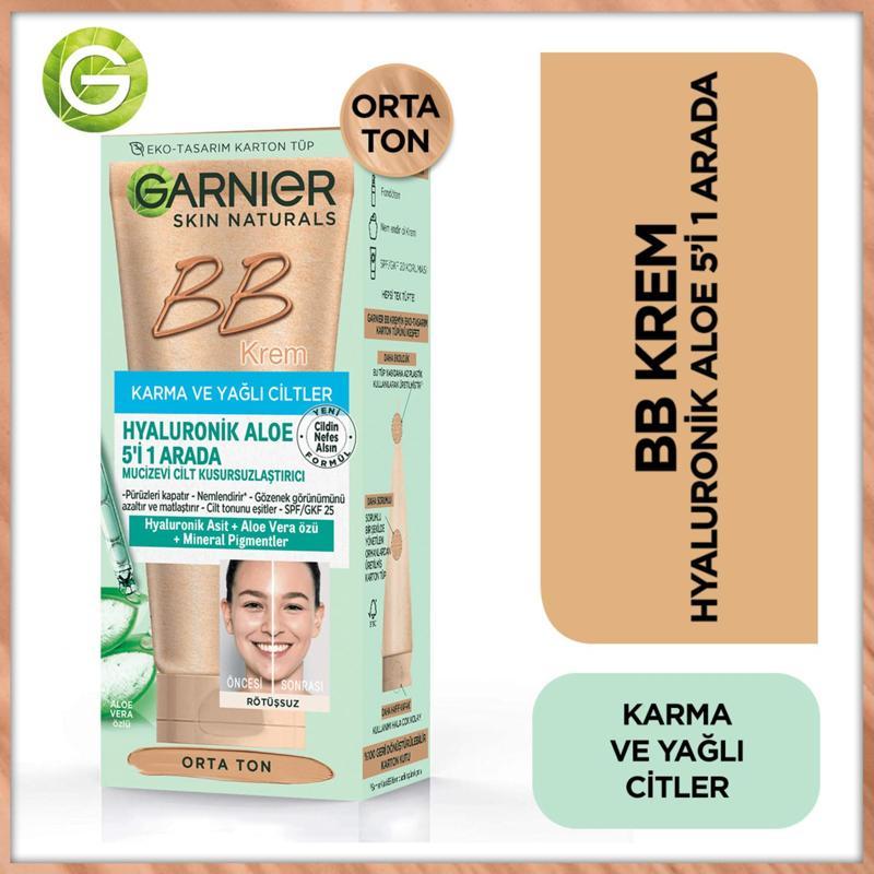 BB Krem Mucizevi Cilt Kusursuzlaştırıcı Karma/Yağlı Ciltler Orta Ton 40 ml