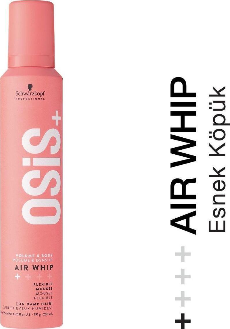 Air Whip Hacim Ve Tutuş Sağlayan Esnek Köpük 200ml | Nemli Saç Hissi, Isı Koruma