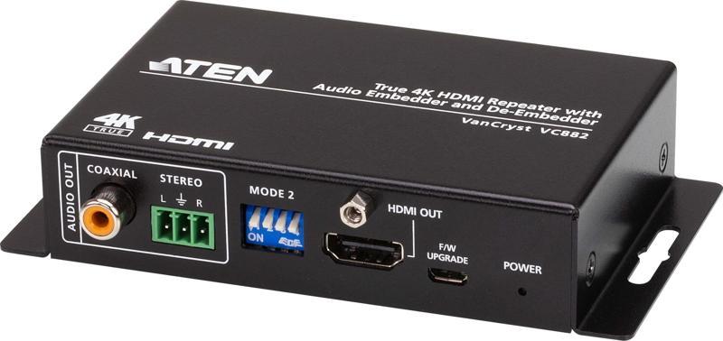 True 4K HDMI Repeater with Audio Embedder and De-Embedder