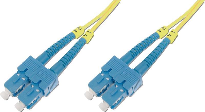 SC-SC Fiber Optik Patch Kablo, 9/125 µ, Singlemode, 3.0mm, Duplex, OS2, LSZH, 2 metre