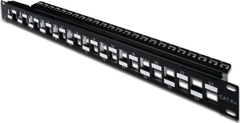 24 Port Boş Patch Panel, Zırhlı/Zırhsız Keystone Jack Takılabilir, 1U Yüksekliğinde, Port&#0