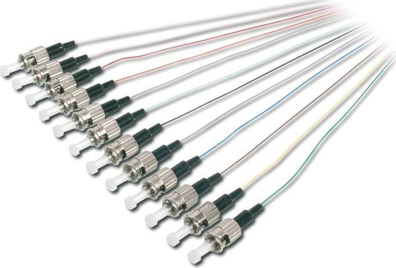 ST/UPC Fiber PigTail, Semi Tight Buffer, 50/125 µDIN IEC 304 renk kodlu, multimode, uzunluk