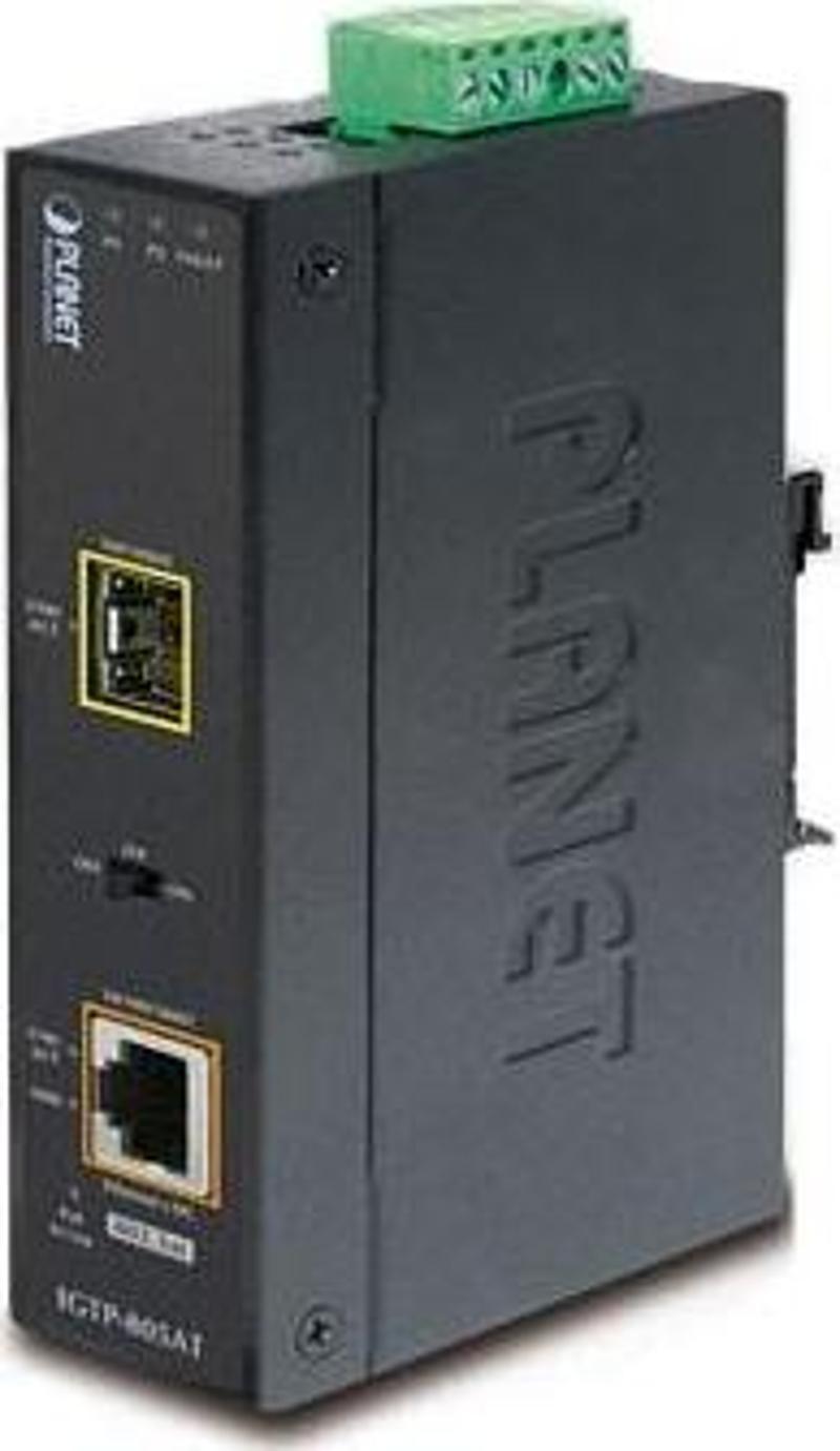 Endüstriyel Tip Media Converter&lt;br&gt;1000BASE-SX /LX &lt;-&gt; 10/100/1000BASE-T 802.3at PoE+ In