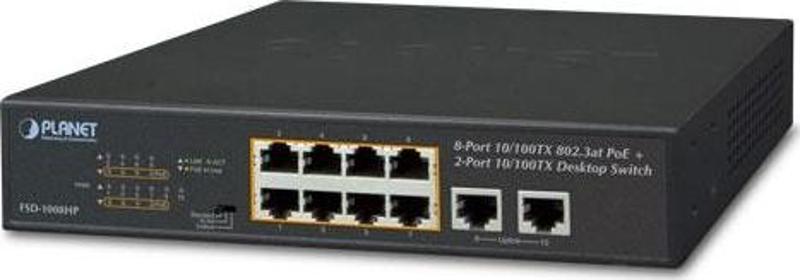 Yönetilemeyen Masaüstü Tip Switch (Unmanaged Desktop Switch)&lt;br&gt; 8-Port 10/100TX IEEE 802.3at/
